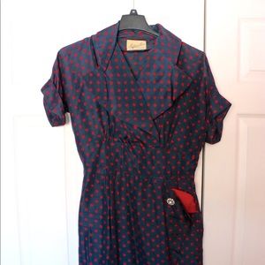 Vintage 1940s Silk Dress